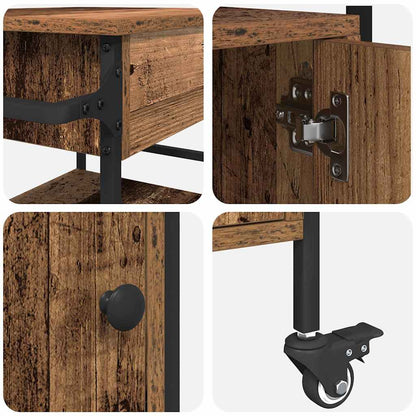 Küchentrolley Altholz 56 x 43 x 89,5 cm Holzwerkstoff