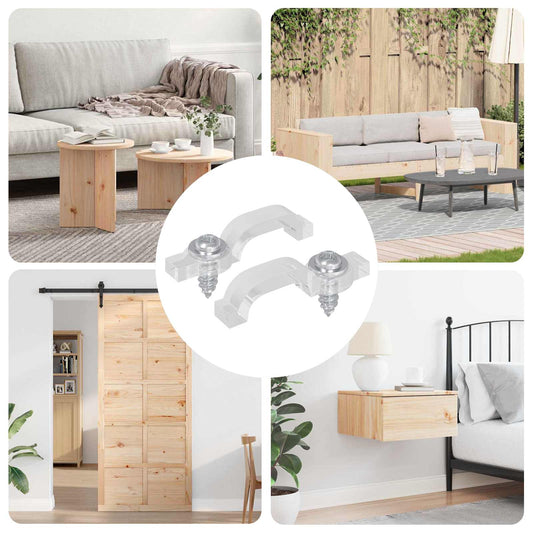 LED Streifen Clips 2 pcs Transparent 23,8 x 7,3 x 4,3 mm