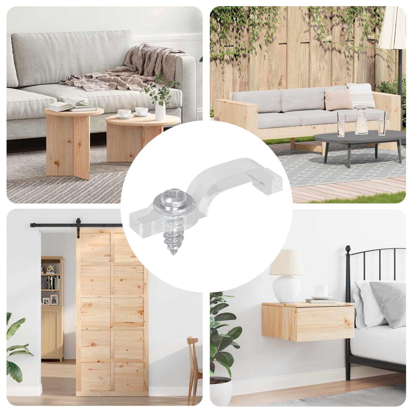 LED Streifen Clips 12 pcs Transparent 23,8 x 7,3 x 4,3 mm