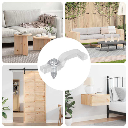 LED Streifen Clips 12 pcs Transparent 23,8 x 7,3 x 4,3 mm