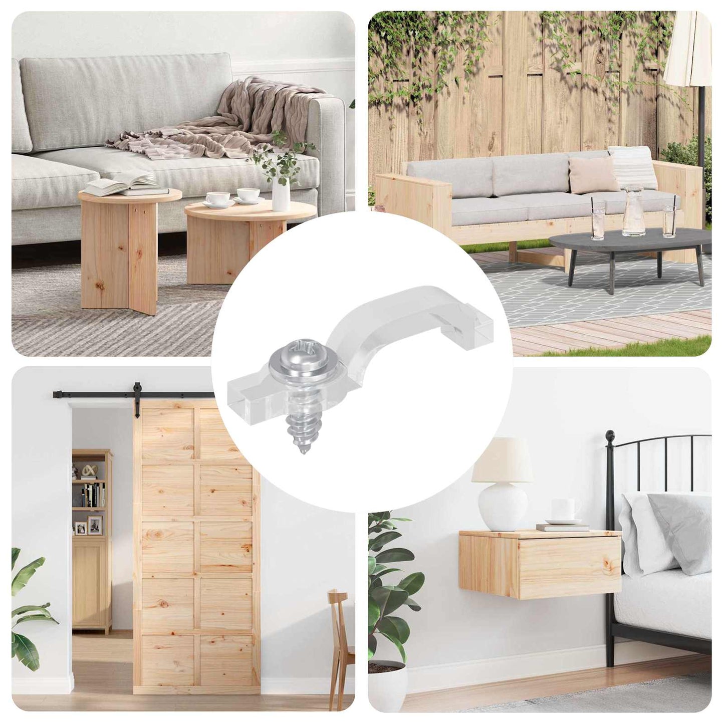 LED Streifen Clips 12 pcs Transparent 23,8 x 7,3 x 4,3 mm