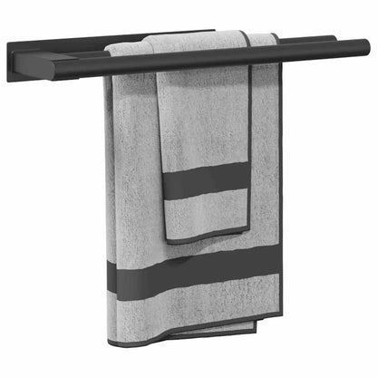 Handtuchhalter Schwarz 40 x 9 x 4 cm Edelstahl