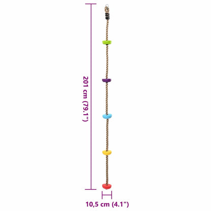 Kletterseil Mehrfarbig 10,5 x 10,5 x 201 cm Polyester