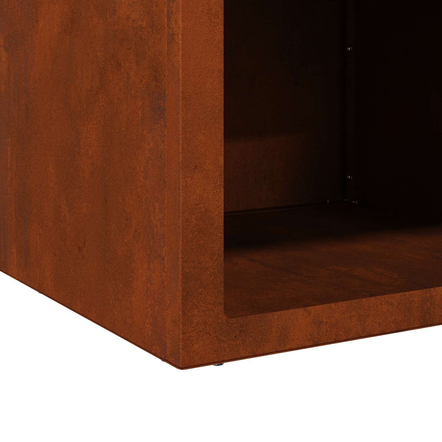 Feuerstelle Rostig 50 x 50 x 40 cm Wetterfeststahl