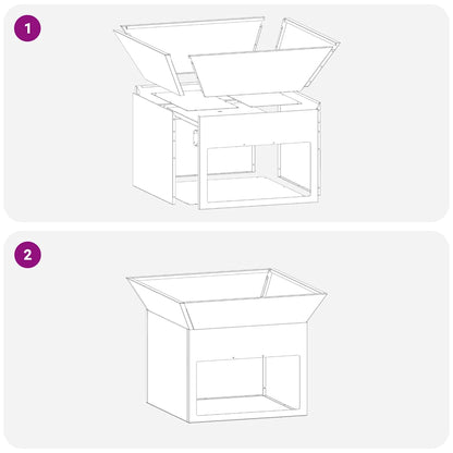 Feuerstelle Rostig 50 x 50 x 40 cm Wetterfeststahl
