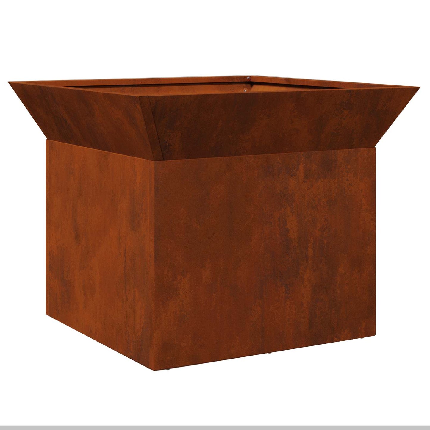 Feuerstelle Rostig 50 x 50 x 40 cm Wetterfeststahl