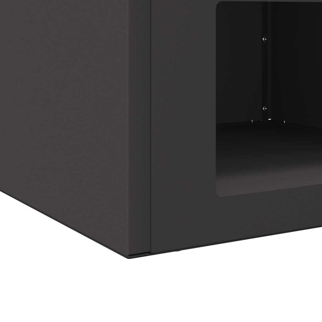 Feuerstelle Schwarz 50 x 50 x 40 cm Stahl