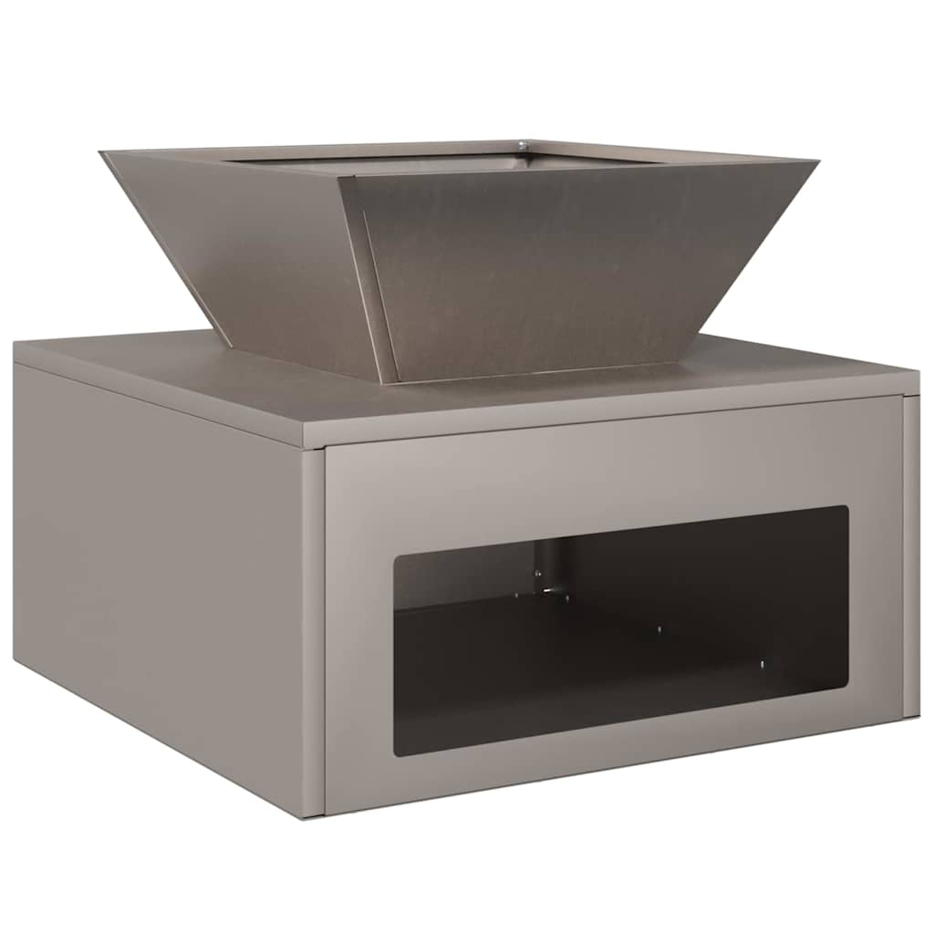 Feuerstelle Rostig 50 x 50 x 40 cm Wetterfeststahl