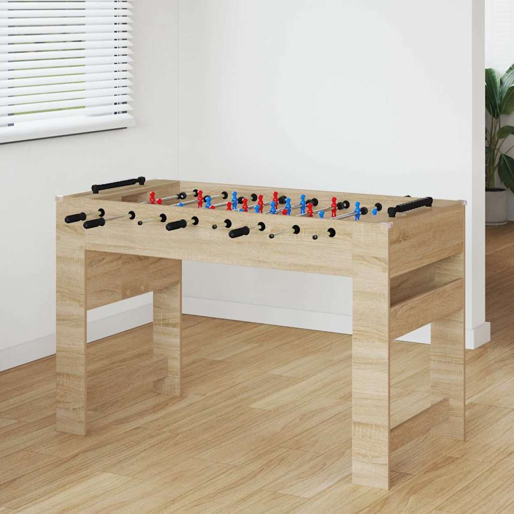 Tischfußballtisch Sonoma-Eiche 125 x 60,5 x 80 cm Holzwerkstoff