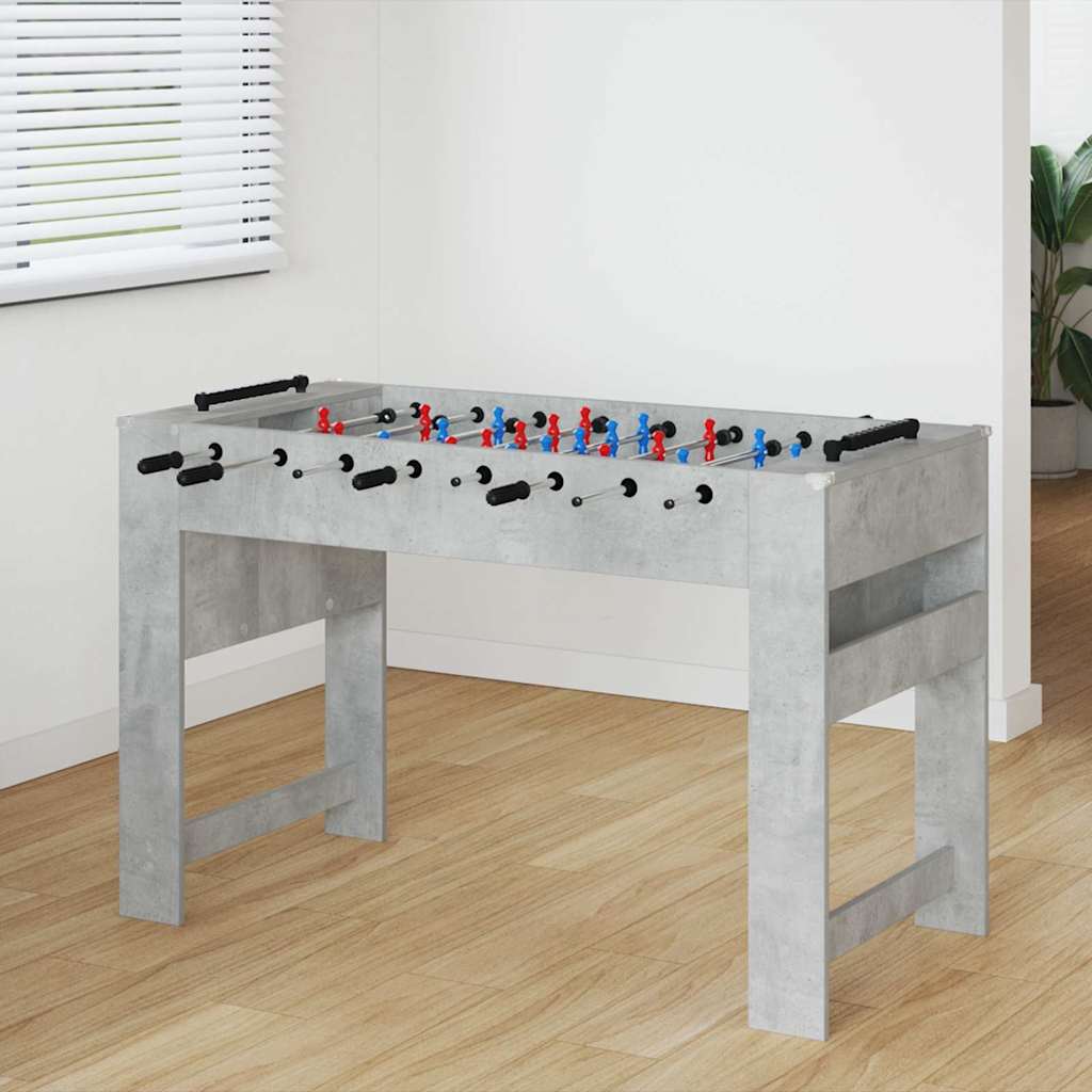 Tischfußballtisch Beton Grau 125 x 60,5 x 80 cm Holzwerkstoff