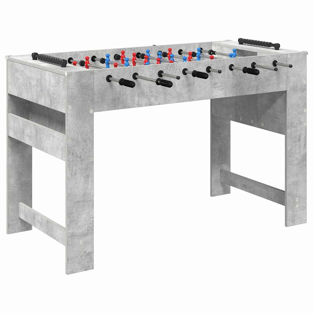 Tischfußballtisch Beton Grau 125 x 60,5 x 80 cm Holzwerkstoff