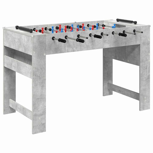 Tischfußballtisch Beton Grau 125 x 60,5 x 80 cm Holzwerkstoff