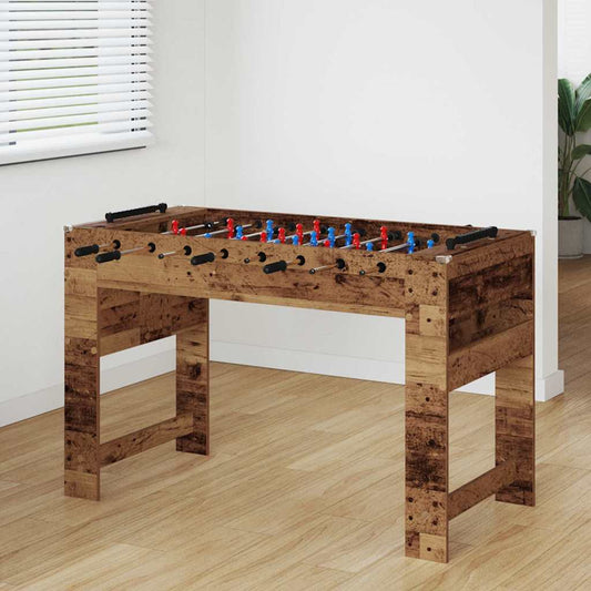 Tischfußballtisch Altholz 125 x 60,5 x 80 cm Holzwerkstoff