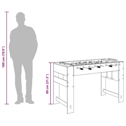Tischfußballtisch Altholz 125 x 60,5 x 80 cm Holzwerkstoff
