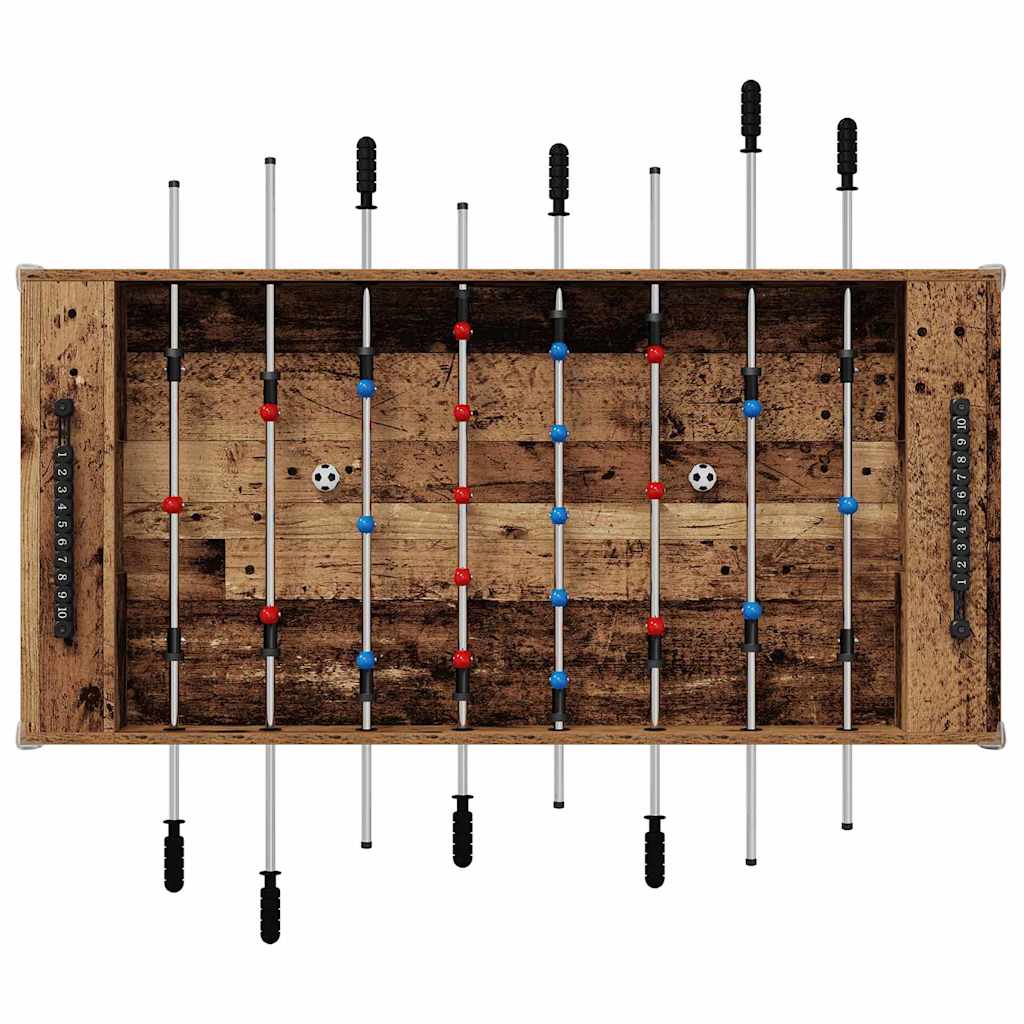 Tischfußballtisch Altholz 125 x 60,5 x 80 cm Holzwerkstoff