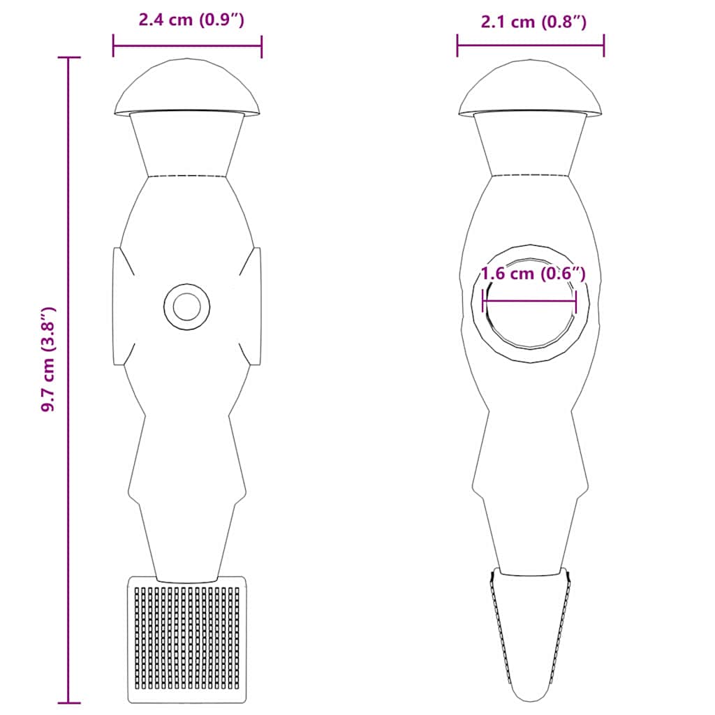 Fußball Tischspieler 22 pcs Blau und Rot 2,4 x 2,1 x 9,7 cm PP