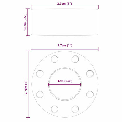 Fußballtisch-Bumper 16 pcs Schwarz 2,7 x 2,7 x 1,3 cm
