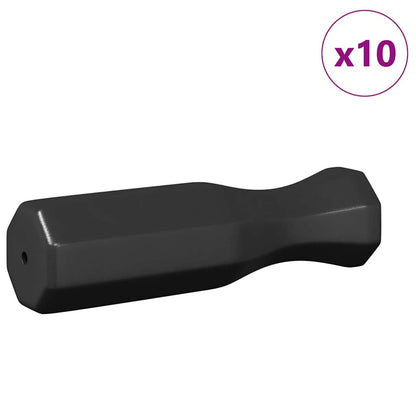 Fußball-Tisch-Griffe 10 pcs Schwarz 3,1 x 3,1 x 17,8 cm