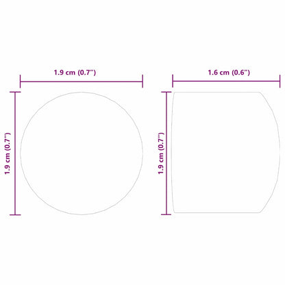 Tischfußball Endkappen 10 pcs Schwarz 1,9 x 1,9 x 1,6 cm