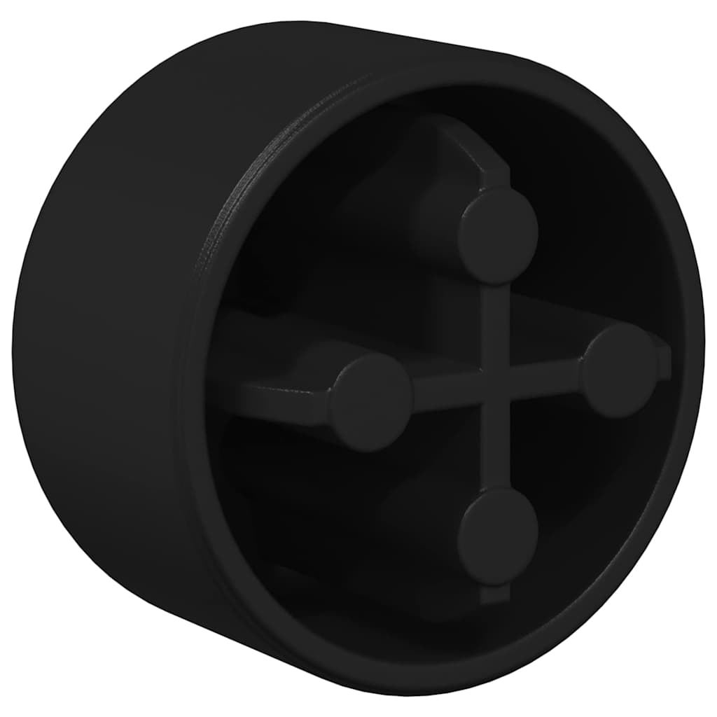 Tischfußball Endkappen 10 pcs Schwarz 1,5 x 1,5 x 1 cm