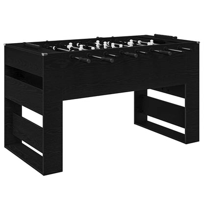 Fußballtisch 2 pcs Schwarz Eichen-Optik 146,5 x 74 x 85 cm