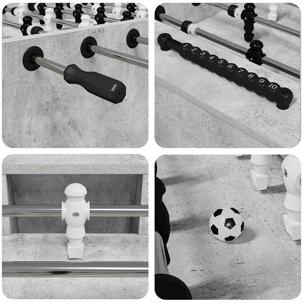 Fußballtisch 2 pcs Beton Grau 146,5 x 74 x 85 cm Holzwerkstoff