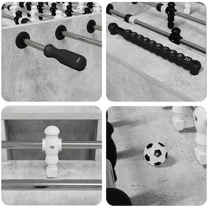 Fußballtisch 2 pcs Beton Grau 146,5 x 74 x 85 cm Holzwerkstoff