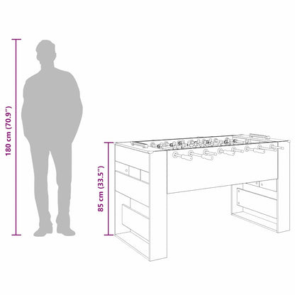 Fußballtisch 2 pcs Graues Sonoma 146,5 x 74 x 85 cm
