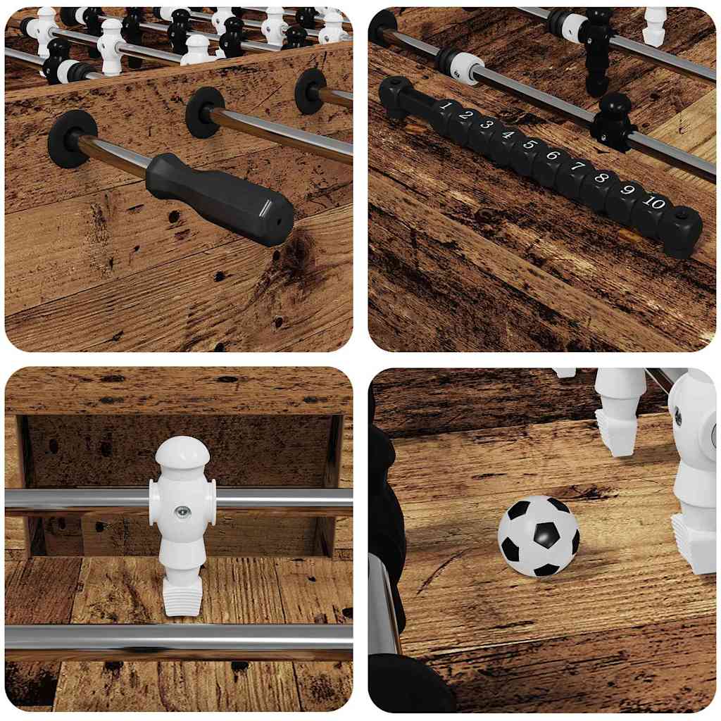 Fußballtisch 2 pcs Altholz 146,5 x 74 x 85 cm Holzwerkstoff