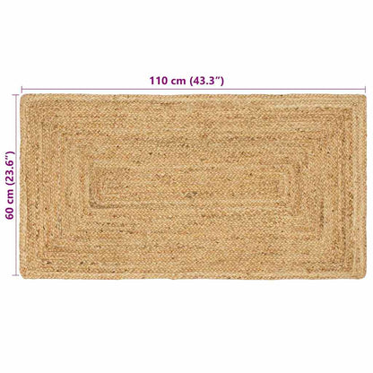 Bereichsteppich Beige 60 x 110 cm Jute