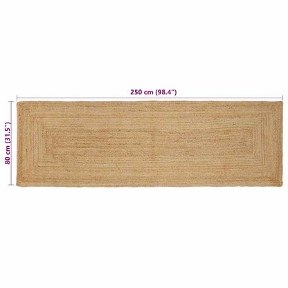 Bereichsteppich Beige 80 x 250 cm Jute