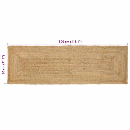 Bereichsteppich Beige 80 x 300 cm Jute