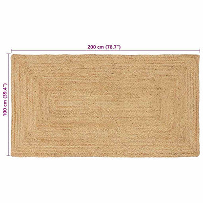 Bereichsteppich Beige 100 x 200 cm Jute
