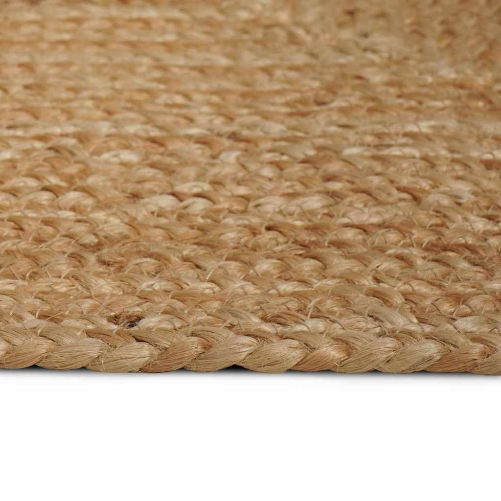 Bereichsteppich Beige 120 x 120 cm Jute