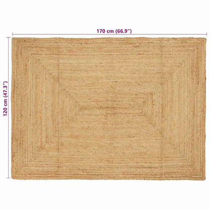 Bereichsteppich Beige 120 x 170 cm Jute