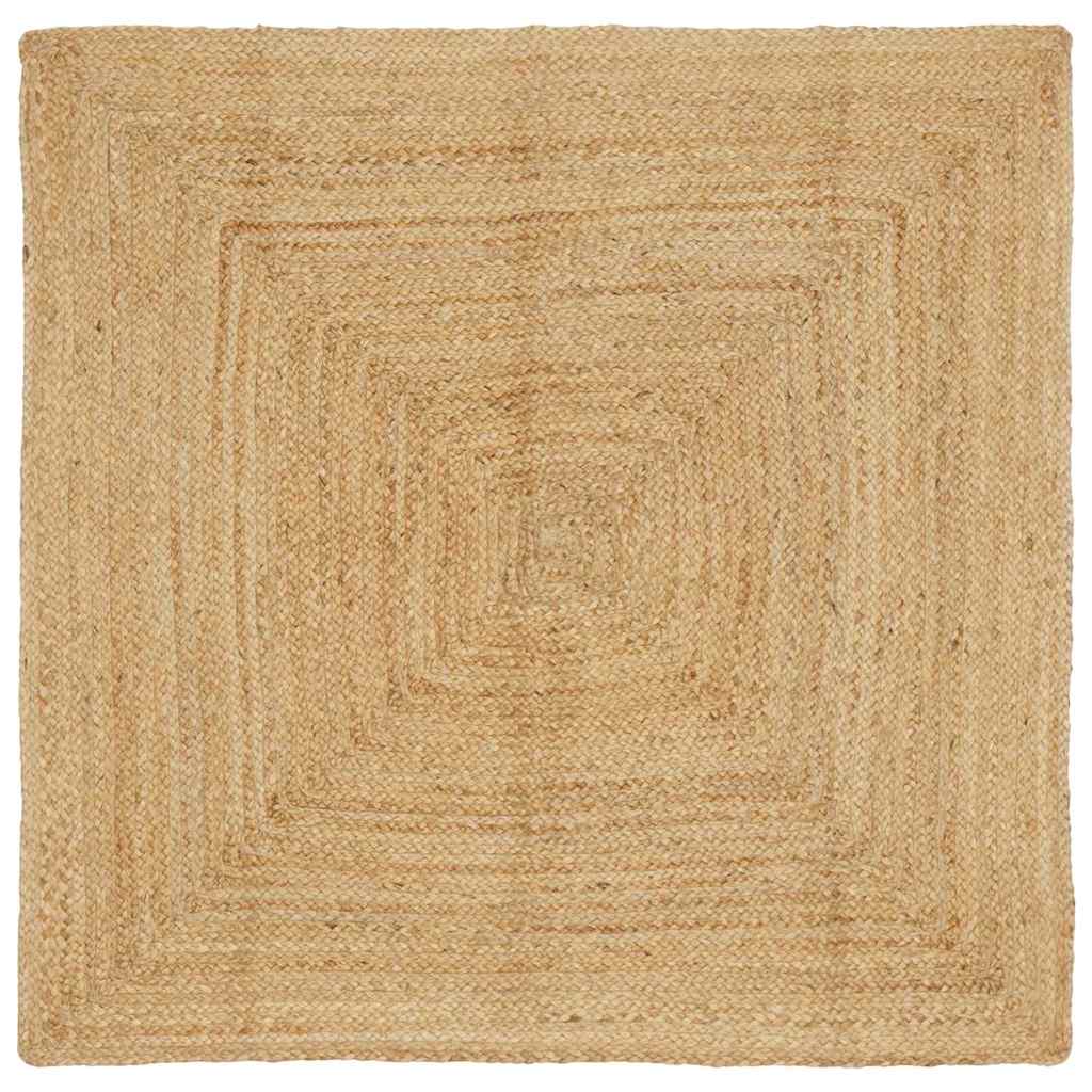 Bereichsteppich Beige 160 x 160 cm Jute