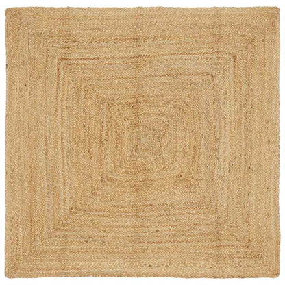 Bereichsteppich Beige 160 x 160 cm Jute