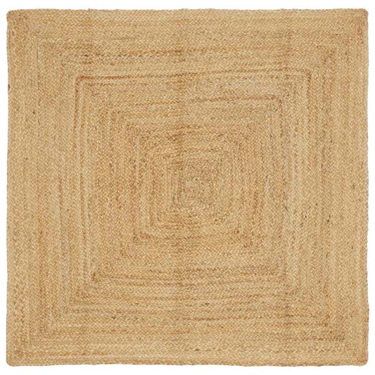 Bereichsteppich Beige 160 x 160 cm Jute
