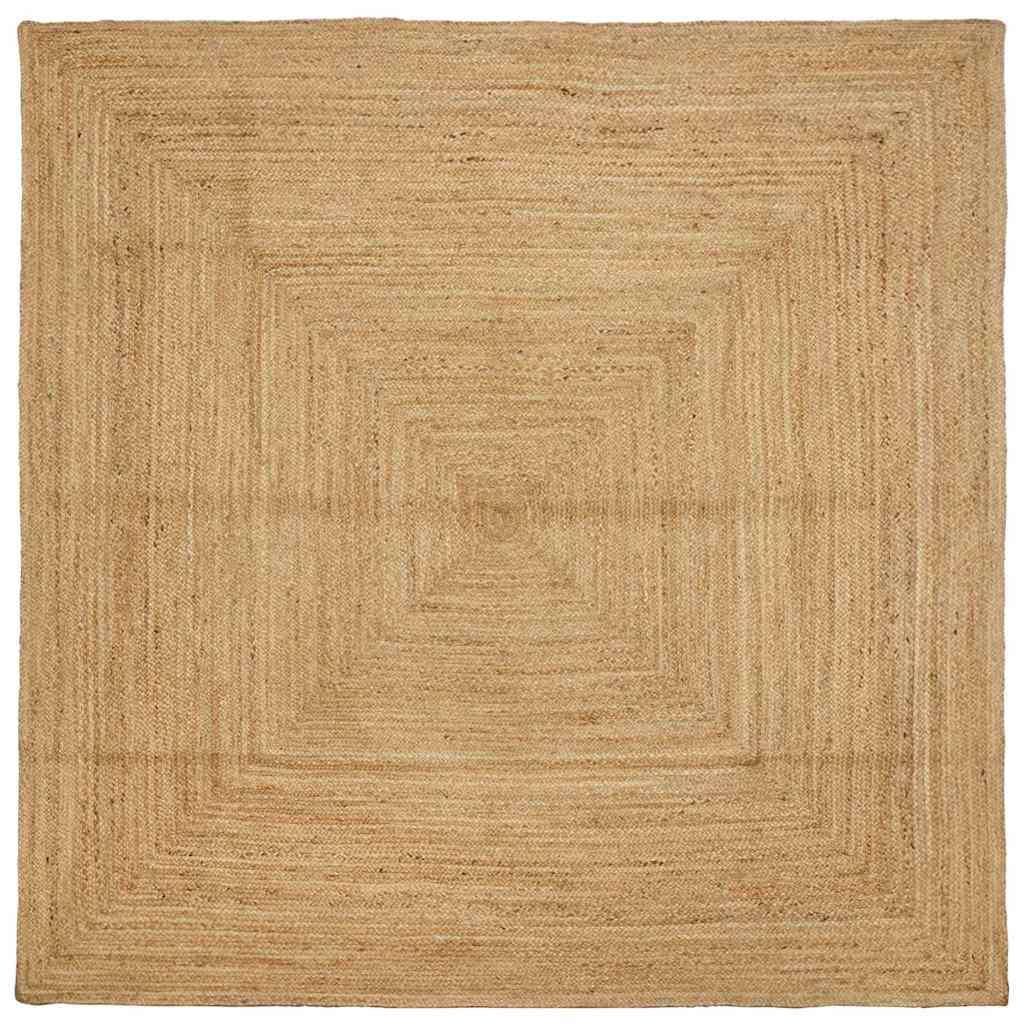 Bereichsteppich Beige 200 x 200 cm Jute