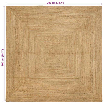 Bereichsteppich Beige 200 x 200 cm Jute