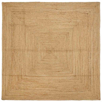 Bereichsteppich Beige 240 x 240 cm Jute