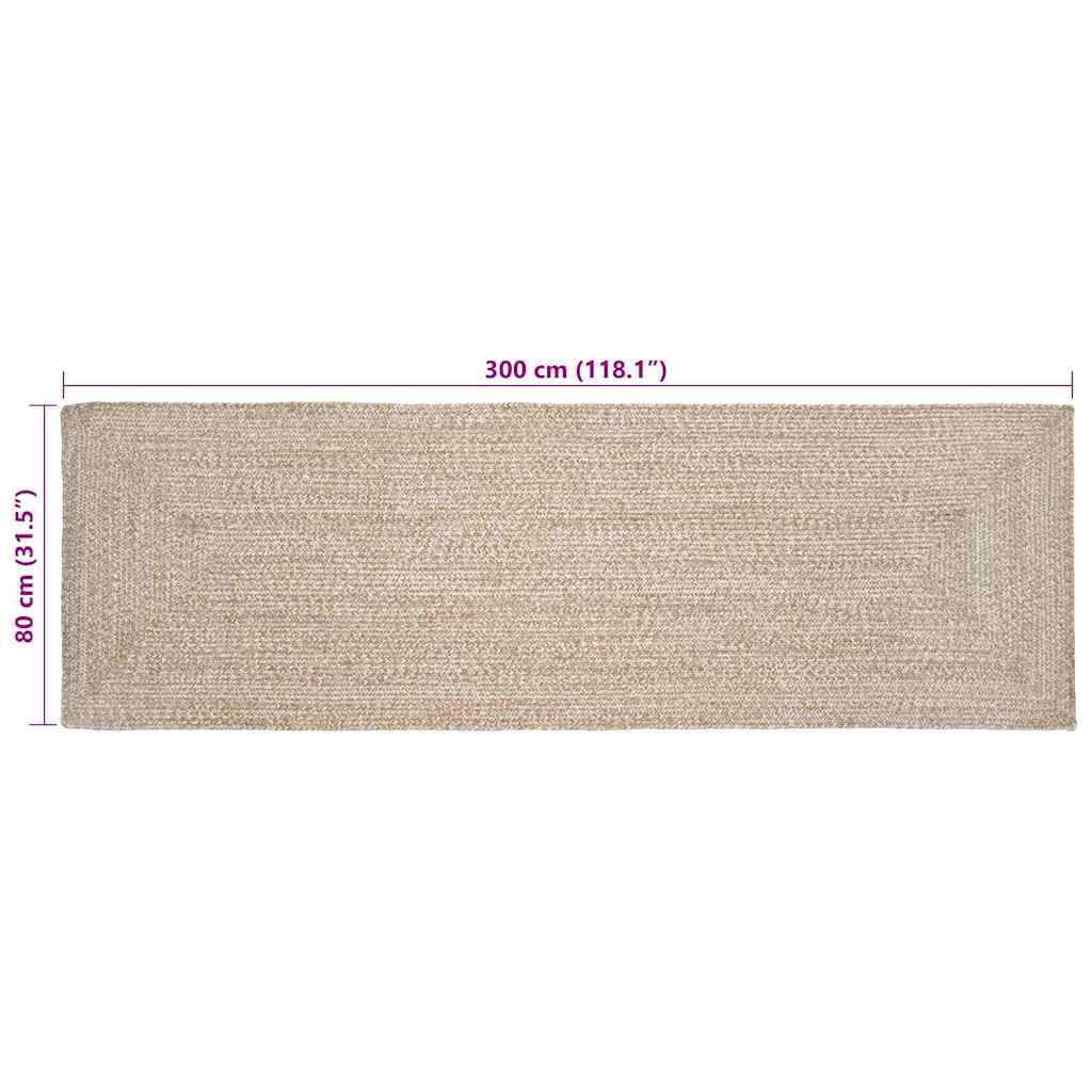 Bereichsteppich Braun 80 x 300 cm Jute