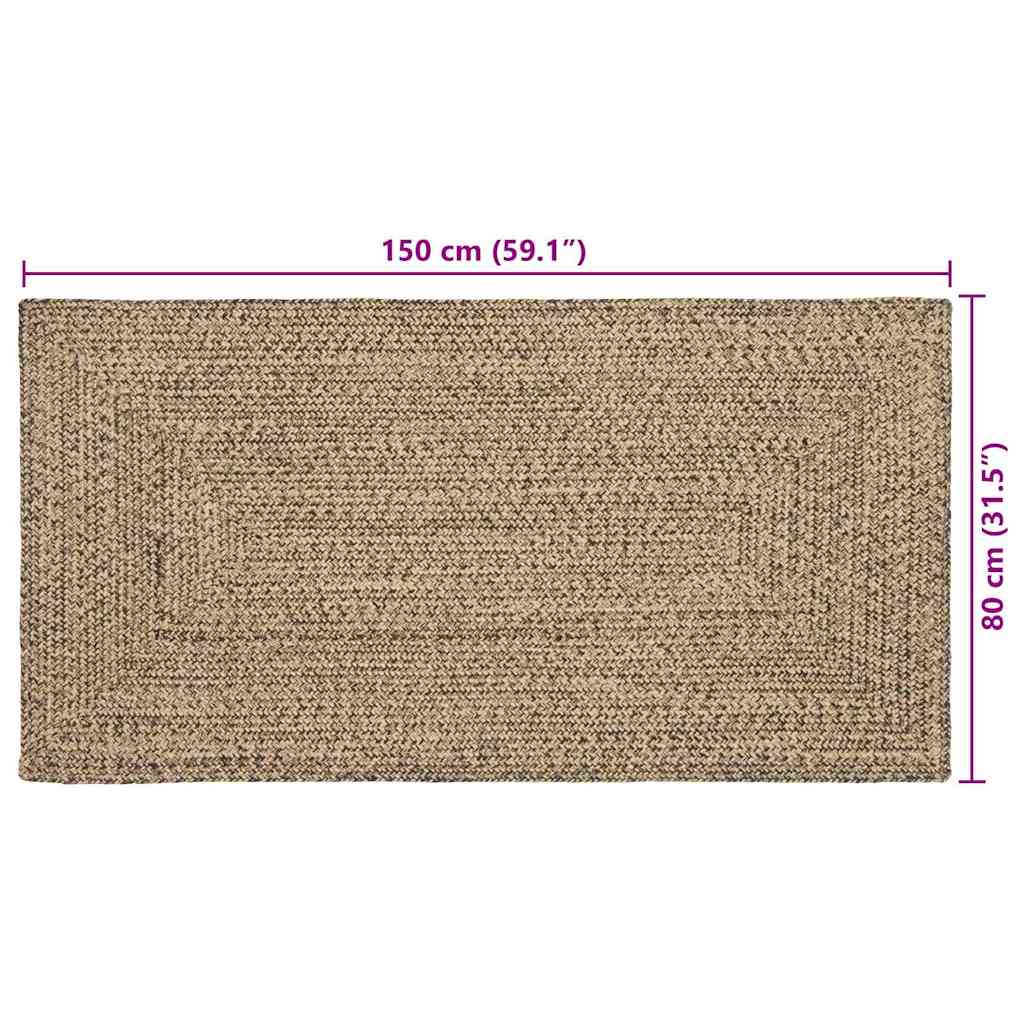 Bereichsteppich Braun 80 x 150 cm Jute