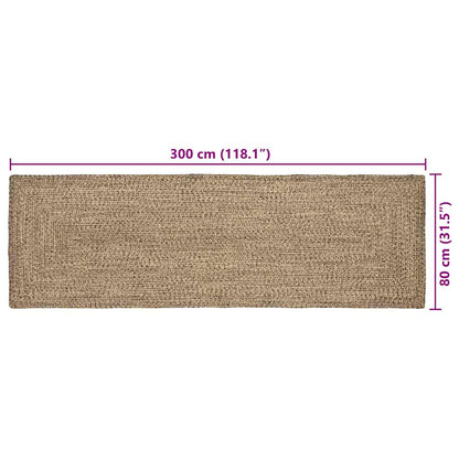 Bereichsteppich Braun 80 x 300 cm Jute