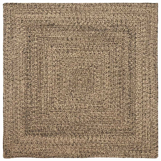 Bereichsteppich Braun 120 x 120 cm Jute