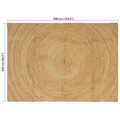 Bereichsteppiche Braun 240 x 340 cm Jute