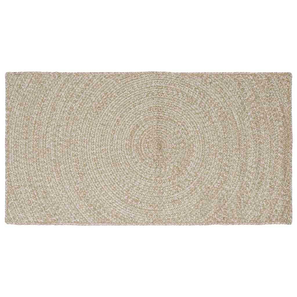 Bereichsteppiche Natürlich und Weiß 100 x 200 cm Jute