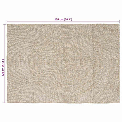 Bereichsteppiche Natürlich und Weiß 120 x 170 cm Jute