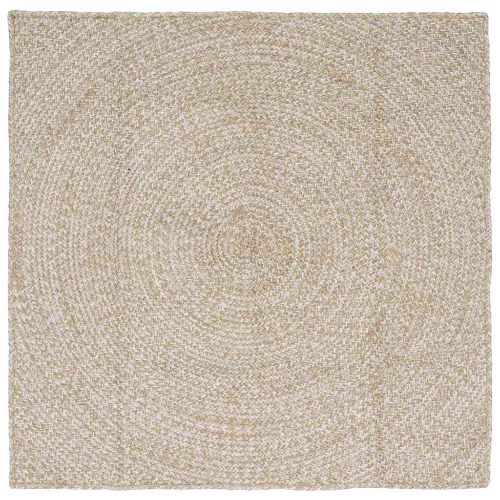 Bereichsteppiche Natürlich und Weiß 160 x 160 cm Jute