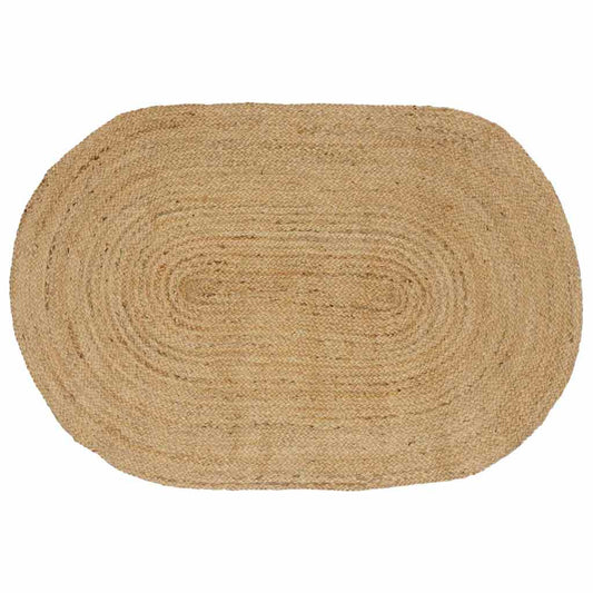 Bereichsteppiche Oval Natur 100 x 152 cm Jute